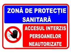 Semn pentru zona de protectie sanitara